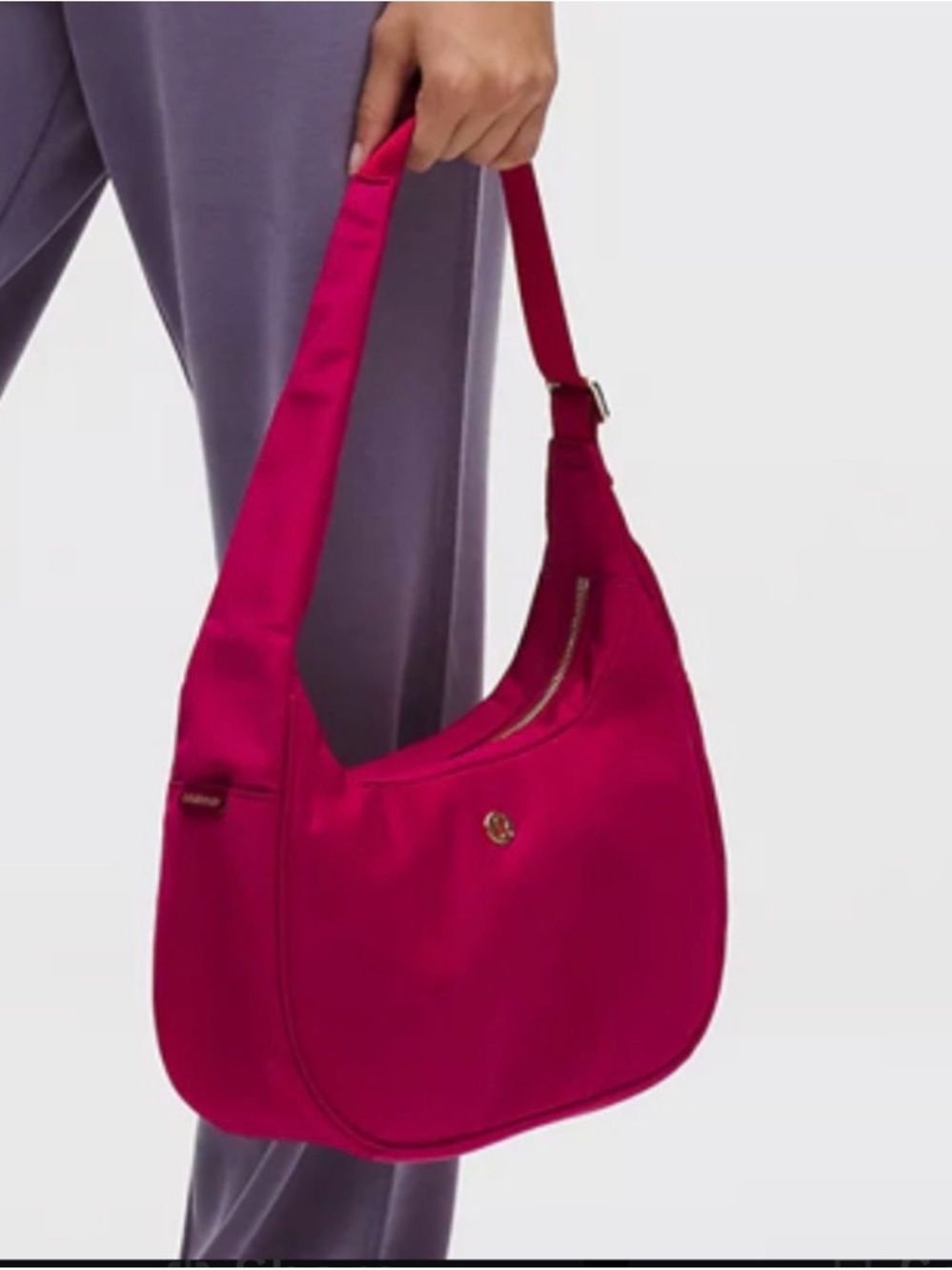 NWT City Essentials Shoulder  Bag 4L in Berry Rumble with Gold Hardware.